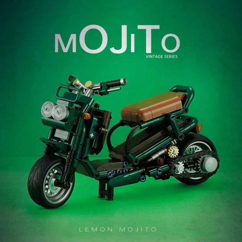 BRICKCOOL KC018 non  MOTO MOJITO CHANH bộ đồ chơi xếp lắp ráp ghép mô hình  LEMON MOJITO（HONDA RUKUS） Kỹ Thuật Công Nghệ Cao Mô Hình Phương Tiện 450 khối