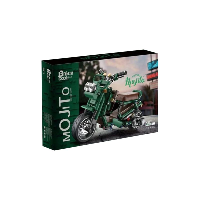 BRICKCOOL KC018 non  MOTO MOJITO CHANH bộ đồ chơi xếp lắp ráp ghép mô hình  LEMON MOJITO（HONDA RUKUS） Kỹ Thuật Công Nghệ Cao Mô Hình Phương Tiện 450 khối
