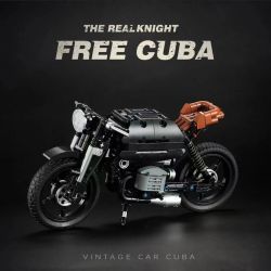BRICKCOOL KC016 non  REAL KNIGHTS CUBA LIBERTY EXPLOSIVE MOD MOTORCYCLES bộ đồ chơi xếp lắp ráp ghép mô hình Racers THE REAL KNIGHT FREE CUBA（CAFE RACER BMW） Đua Tốc Độ 395 khối
