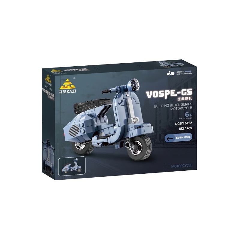 Kazi KY6122 6122 non Lego XE MÁY CỔ ĐIỂN VOSPE-GS bộ đồ chơi xếp lắp ráp ghép mô hình Classic 152 khối
