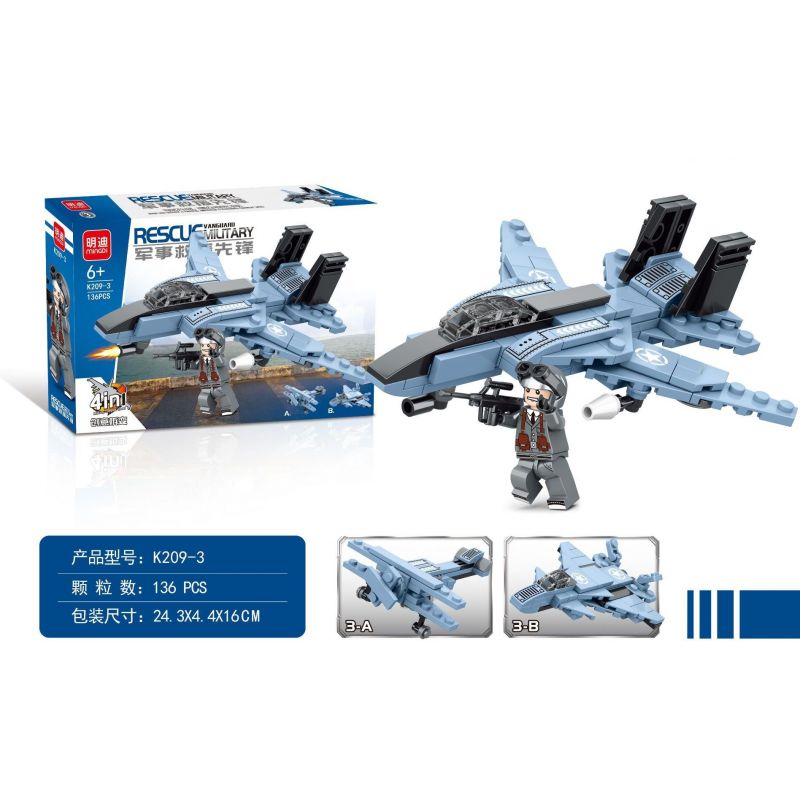 MINGDI K209 non  TIÊN PHONG CỨU HỘ QUÂN SỰ bộ đồ chơi xếp lắp ráp ghép mô hình Military Army RESCUE VANGUARD MILITARY Quân Sự Bộ Đội 550 khối