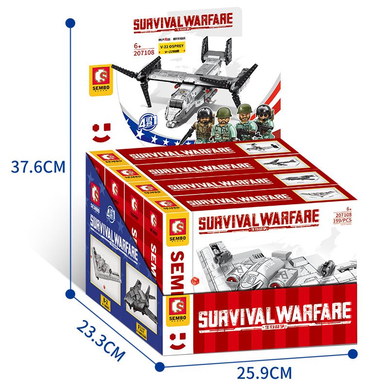 SEMBO 20711 207108 207109 207110 non  CHIM ƯNG BIỂN V-22 bộ đồ chơi xếp lắp ráp ghép mô hình Military Army V-22 OSPREY Quân Sự Bộ Đội 816 khối