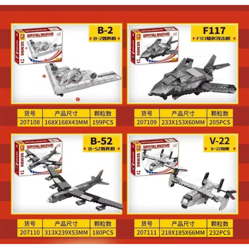 SEMBO 20711 207108 207109 207110 non  CHIM ƯNG BIỂN V-22 bộ đồ chơi xếp lắp ráp ghép mô hình Military Army V-22 OSPREY Quân Sự Bộ Đội 816 khối