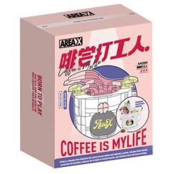 AREA-X AX0302 0302 non  LATTE ĐỔI MỚI bộ đồ chơi xếp lắp ráp ghép mô hình COFFEE IS MYLIFE