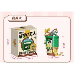 AREA-X AX0302 0302 non  LATTE ĐỔI MỚI bộ đồ chơi xếp lắp ráp ghép mô hình COFFEE IS MYLIFE