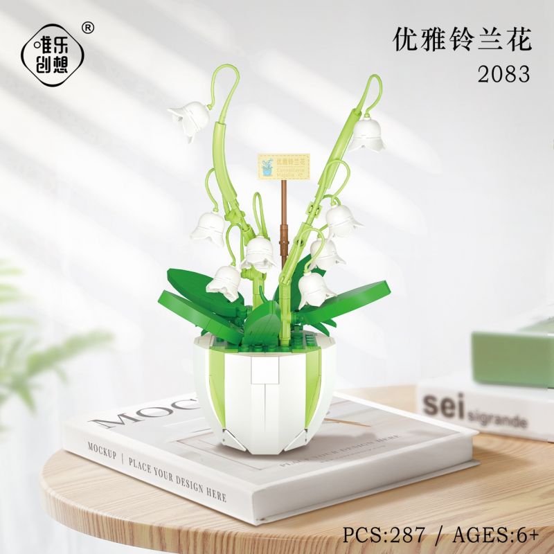 WEIGHT 2083 non  LILY THANH LỊCH CỦA THUNG LŨNG bộ đồ chơi xếp lắp ráp ghép mô hình 287 khối