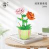 WEIGHT 2080 non  HOA HỒNG NỞ bộ đồ chơi xếp lắp ráp ghép mô hình 330 khối