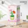 WEIGHT 2080 non  HOA HỒNG NỞ bộ đồ chơi xếp lắp ráp ghép mô hình 330 khối