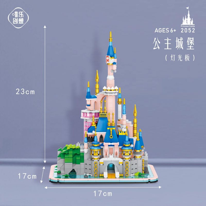 WEIGHT 2052 non  LÂU ĐÀI CÔNG CHÚA bộ đồ chơi xếp lắp ráp ghép mô hình Girl PRINCESS CASTLE Con Gái 1540 khối