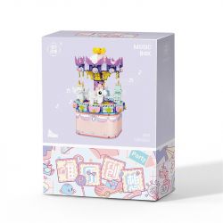 WEIGHT 3001 non  HỘP NHẠC BĂNG CHUYỀN bộ đồ chơi xếp lắp ráp ghép mô hình Girl CAROUSEL Con Gái 874 khối