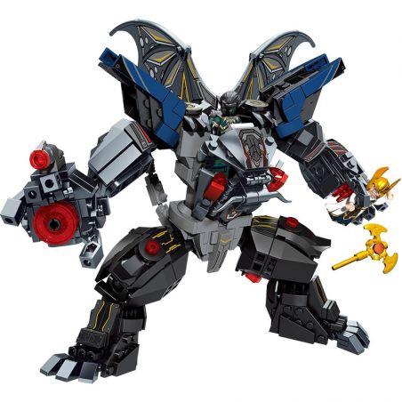 SEMBO 206037 non  CẬU BÉ ĐIỀU KHIỂN RỒNG ÁO GIÁP ĐÁ ĐEN bộ đồ chơi xếp lắp ráp ghép mô hình 657 khối