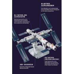 TOP TOY TC1405 1405 non  TRẠM KHÔNG GIAN bộ đồ chơi xếp lắp ráp ghép mô hình 670 khối