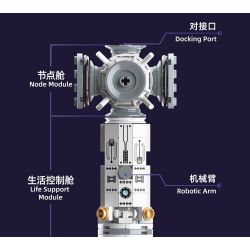 TOP TOY TC1405 1405 non  TRẠM KHÔNG GIAN bộ đồ chơi xếp lắp ráp ghép mô hình 670 khối