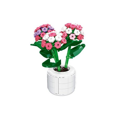 JIESTAR 92362 non  CÂY TÚ CẦU bộ đồ chơi xếp lắp ráp ghép mô hình Flowers HYDRANGEA Hoa 361 khối