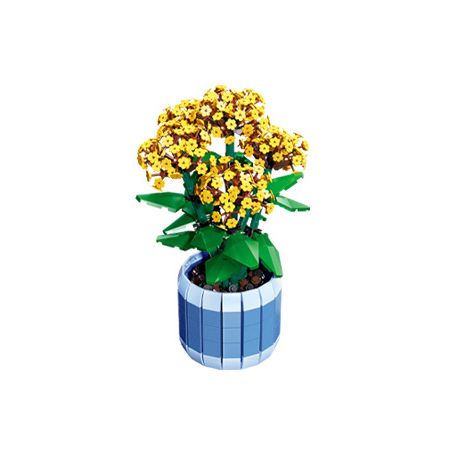 JIESTAR 92364 non  HOA TRƯỜNG THỌ bộ đồ chơi xếp lắp ráp ghép mô hình Flowers JONQUILE 842 khối