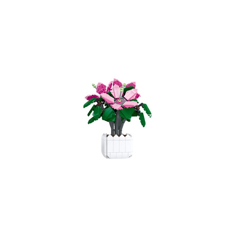 JIESTAR 92363 non Lego HOA ĐỖ QUYÊN bộ đồ chơi xếp lắp ráp ghép mô hình Flowers LILY AZALEA 698 khối