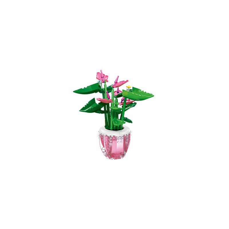 JIESTAR 92361 non Lego LÒNG BÀN TAY MÀU HỒNG bộ đồ chơi xếp lắp ráp ghép mô hình Flowers PINK PALM Hoa 257 khối