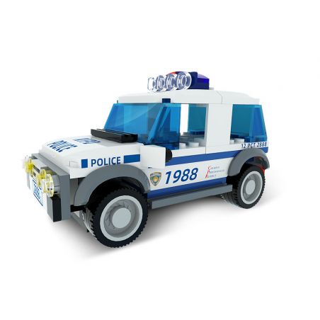 WANGE 2888 non  XE CẢNH SÁT bộ đồ chơi xếp lắp ráp ghép mô hình Racers Đua Tốc Độ 98 khối