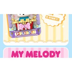 TOP TOY TC1503 1503 non  BÁNH RỪNG ĐEN CỦA KUROMI bộ đồ chơi xếp lắp ráp ghép mô hình 300 khối