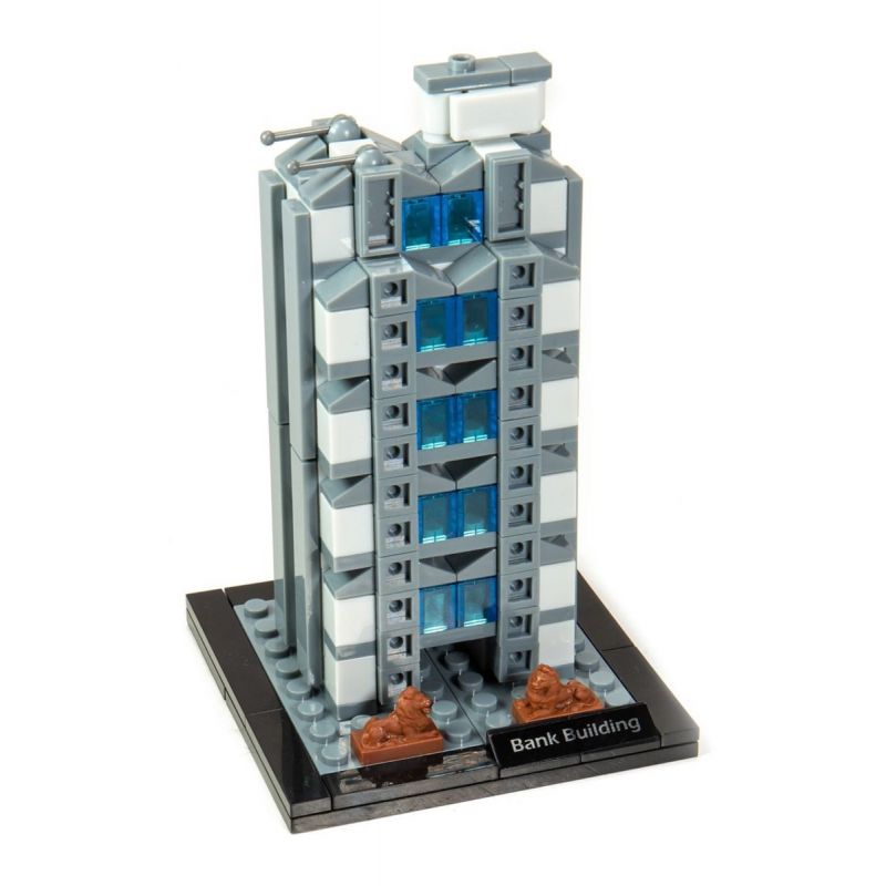 TINY ATBRC013 non Lego NGÂN HÀNG SƯ TỬ HỒNG KÔNG bộ đồ chơi xếp lắp ráp ghép mô hình Architecture HONG KONG BANK BUILDING Công Trình Kiến Trúc 313 khối