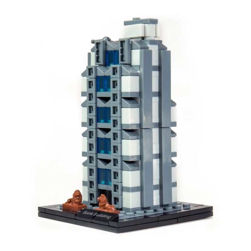 TINY ATBRC013 non  NGÂN HÀNG SƯ TỬ HỒNG KÔNG bộ đồ chơi xếp lắp ráp ghép mô hình Architecture HONG KONG BANK BUILDING Công Trình Kiến Trúc 313 khối