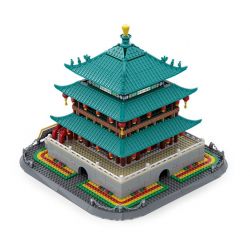 WANGE 6228 non  THÁP CHUÔNG TÂY AN bộ đồ chơi xếp lắp ráp ghép mô hình Buildings 1121 khối