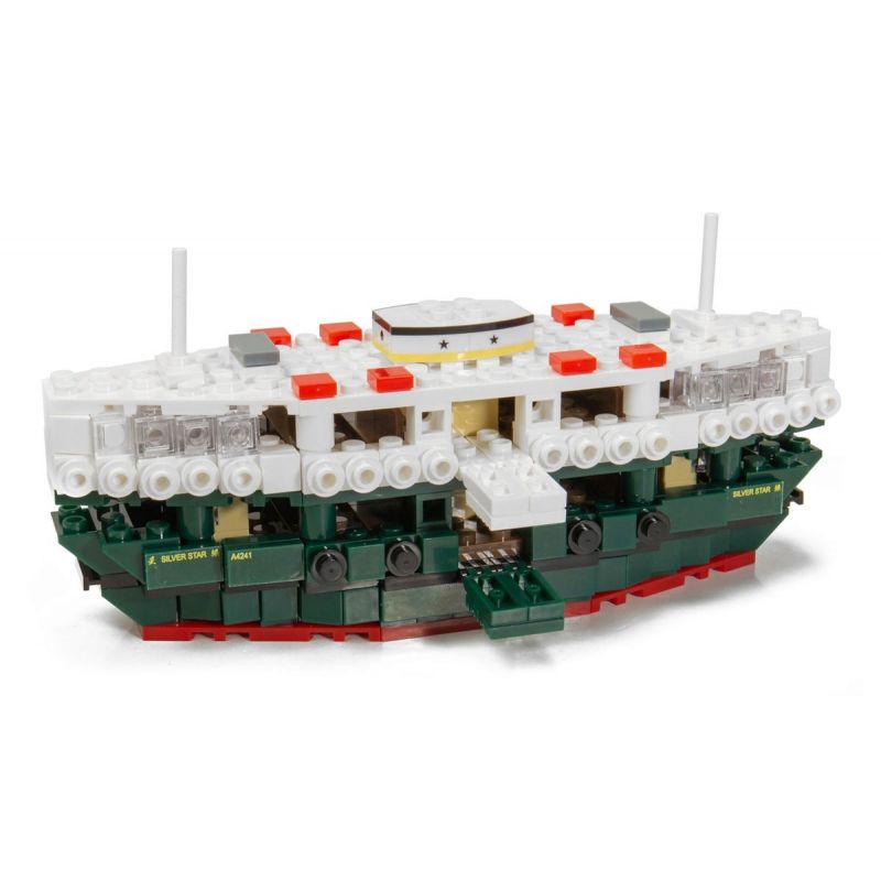 TINY ATBRC007 non Lego PHÀ NGÔI SAO HỒNG KÔNG bộ đồ chơi xếp lắp ráp ghép mô hình City HONG KONG STAR FERRY Thành Phố 406 khối