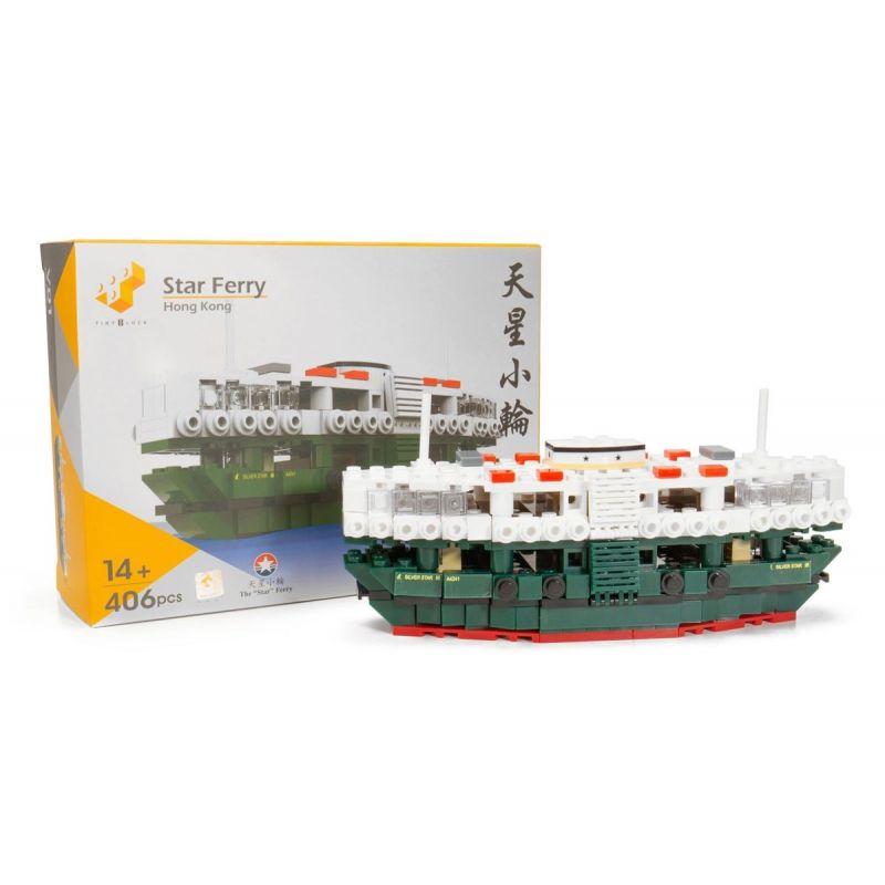 TINY ATBRC007 non  PHÀ NGÔI SAO HỒNG KÔNG bộ đồ chơi xếp lắp ráp ghép mô hình City HONG KONG STAR FERRY Thành Phố 406 khối