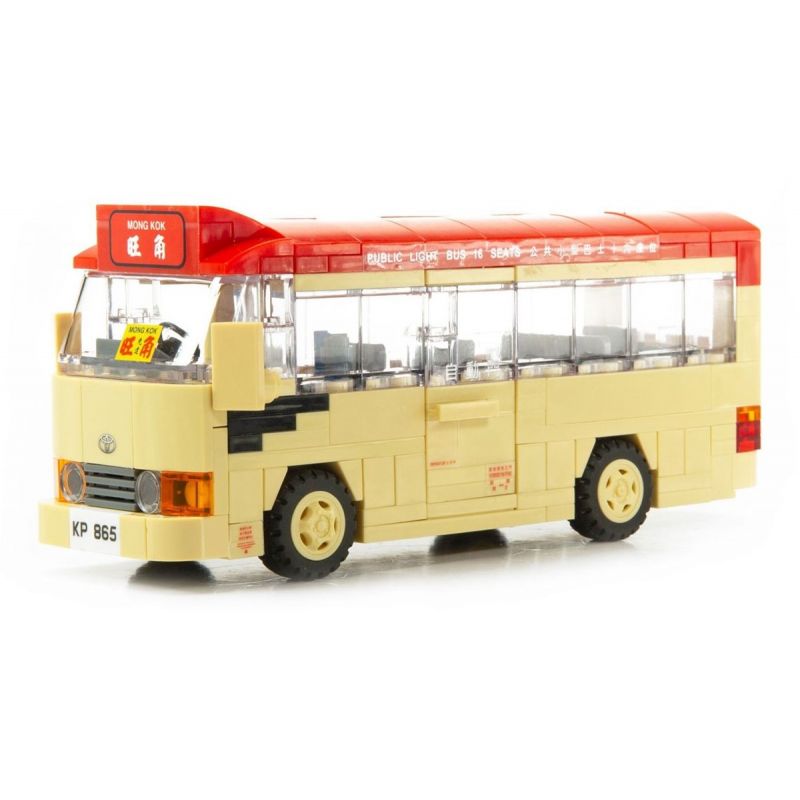 TINY ATBRC002 non Lego XE BUÝT NHỎ MÀU ĐỎ TOYOTA COASTER CỦA HỒNG KÔNG bộ đồ chơi xếp lắp ráp ghép mô hình City TOYOTA COASTER RED MINI BUS Thành Phố 274 khối