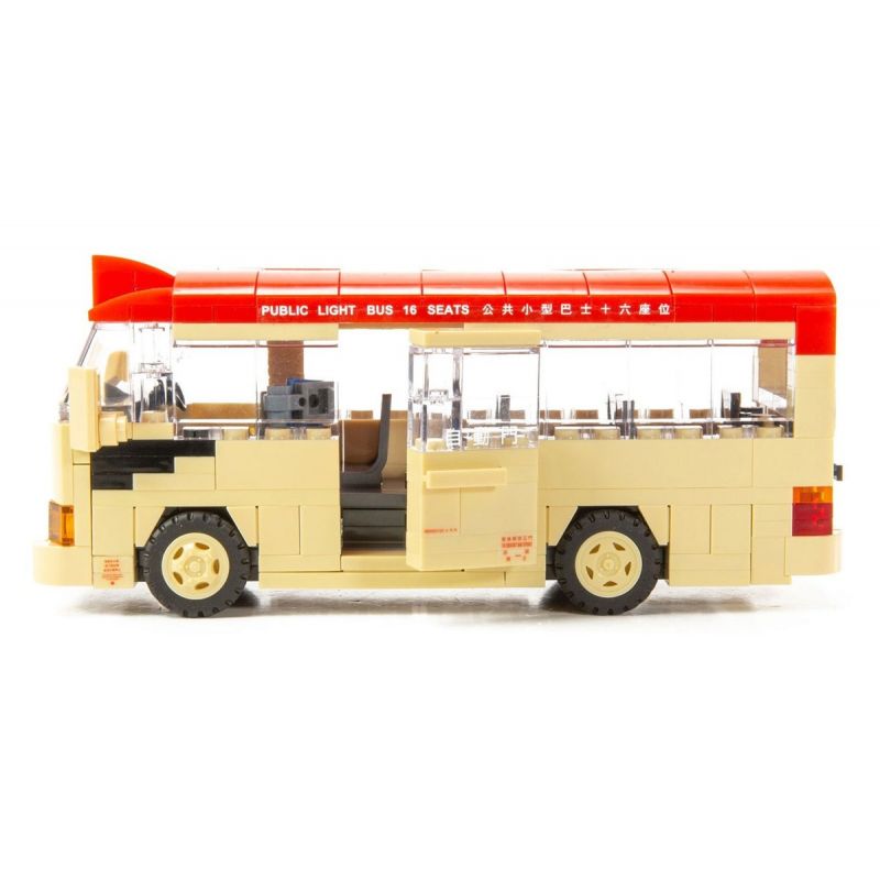 TINY ATBRC002 non  XE BUÝT NHỎ MÀU ĐỎ TOYOTA COASTER CỦA HỒNG KÔNG bộ đồ chơi xếp lắp ráp ghép mô hình City TOYOTA COASTER RED MINI BUS Thành Phố 274 khối