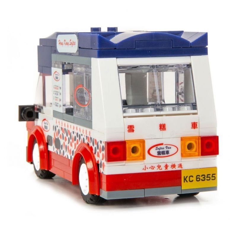 TINY ATBRC001 non  XE BÁN KEM HỒNG KÔNG bộ đồ chơi xếp lắp ráp ghép mô hình City HONG KONG ICE CREAM VAN Thành Phố 200 khối