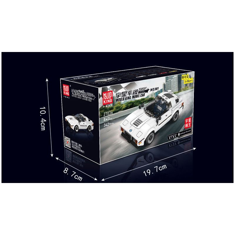 MouldKing 27036 Mould King 27036 non  XE M1 bộ đồ chơi xếp lắp ráp ghép mô hình Speed Champions Racing Cars BMW M1 Đua Xe Công Thức 342 khối