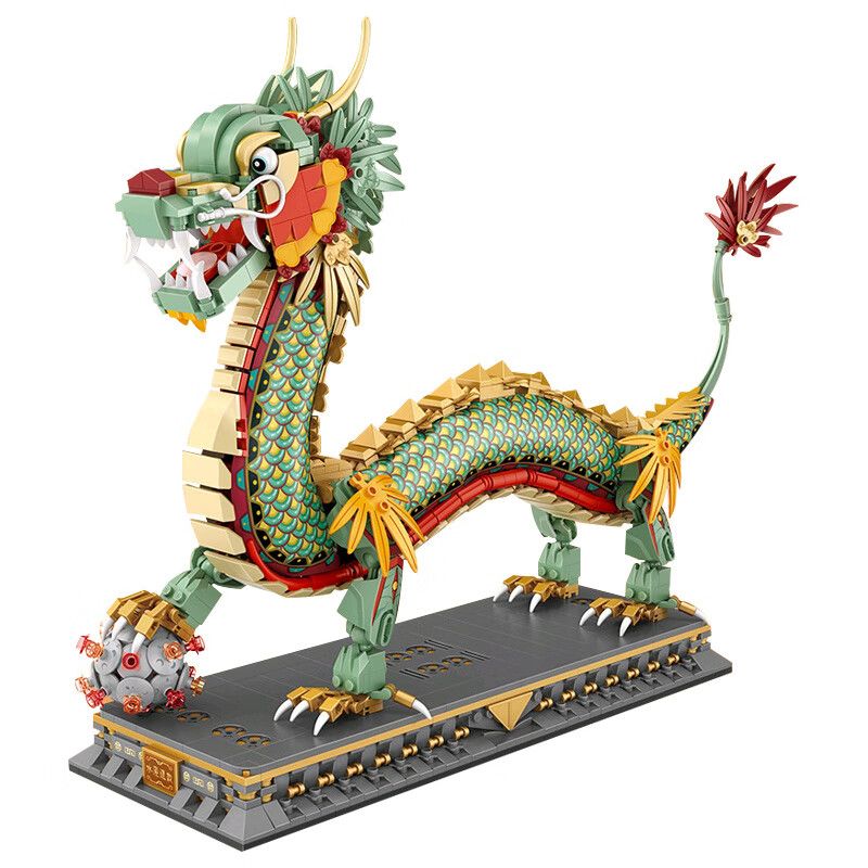 LOZ 1928 non Lego RỒNG TRUNG QUỐC SHENLONG OPERA "ZHU" bộ đồ chơi xếp lắp ráp ghép mô hình Creator Expert Chuyên Gia Sáng Tạo 1416 khối