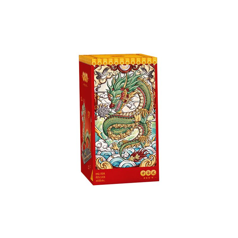 LOZ 1928 non  RỒNG TRUNG QUỐC SHENLONG OPERA "ZHU" bộ đồ chơi xếp lắp ráp ghép mô hình Creator Expert Chuyên Gia Sáng Tạo 1416 khối