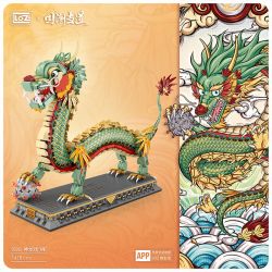 LOZ 1928 non  RỒNG TRUNG QUỐC SHENLONG OPERA "ZHU" bộ đồ chơi xếp lắp ráp ghép mô hình Creator Expert Chuyên Gia Sáng Tạo 1416 khối