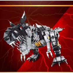 LWCK 60030 non  MÁY T-REX bộ đồ chơi xếp lắp ráp ghép mô hình ANCIENT BEASTS MECHANICAL 1506 khối