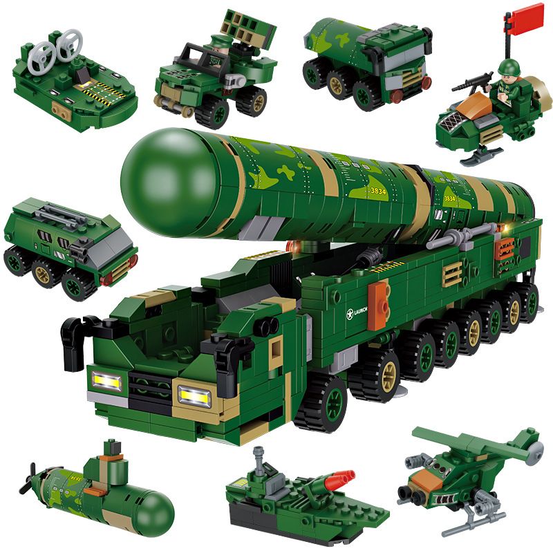 FORANGE FC3834 3834 non Lego DONGFENG-41 8 TỔ HỢP bộ đồ chơi xếp lắp ráp ghép mô hình Military Army DF-41 Quân Sự Bộ Đội 715 khối