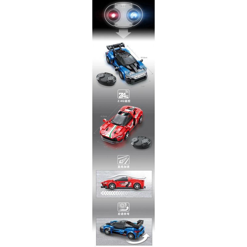 WISE BLOCK HA389171 389171 non  SIÊU XE ĐIỀU KHIỂN TỪ XA NIGHT SHADOW MCLAREN bộ đồ chơi xếp lắp ráp ghép mô hình Speed Champions Racing Cars Đua Xe Công Thức