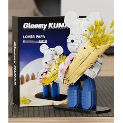 QIZHILE 92022 non  GẤU RƠM KUMA ẢM ĐẠM bộ đồ chơi xếp lắp ráp ghép mô hình 800 khối