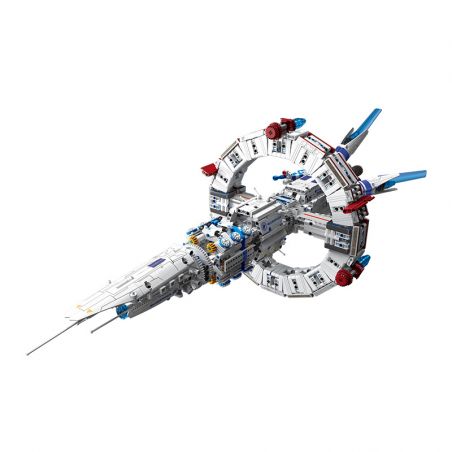 YHD 900500300027 non  KHÔNG GIAN MÀU XANH CHUYỂN TIẾP BỐN PHIÊN BẢN ĐỘNG AR bộ đồ chơi xếp lắp ráp ghép mô hình BLUE SPACE 2576 khối