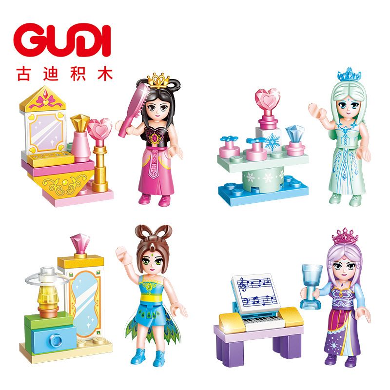 GUDI 9053 non  YE LUOLI DREAM FAIRY 8 PHONG CÁCH bộ đồ chơi xếp lắp ráp ghép mô hình Yeloli