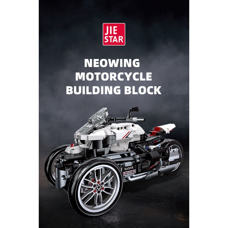JIESTAR 91024 non  XE MÁY BA BÁNH HONDA NEWING bộ đồ chơi xếp lắp ráp ghép mô hình Motorcycle Motorbike HONDA NEO WING Xe Hai Bánh 996 khối