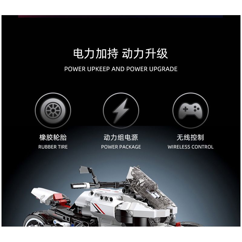 JIESTAR 91024 non  XE MÁY BA BÁNH HONDA NEWING bộ đồ chơi xếp lắp ráp ghép mô hình Motorcycle Motorbike HONDA NEO WING Xe Hai Bánh 996 khối