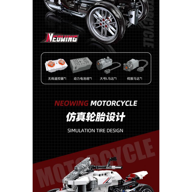 JIESTAR 91024 non  XE MÁY BA BÁNH HONDA NEWING bộ đồ chơi xếp lắp ráp ghép mô hình Motorcycle Motorbike HONDA NEO WING Xe Hai Bánh 996 khối