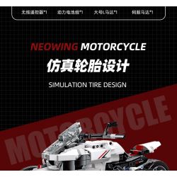 JIESTAR 91024 non  XE MÁY BA BÁNH HONDA NEWING bộ đồ chơi xếp lắp ráp ghép mô hình Motorcycle Motorbike HONDA NEO WING Xe Hai Bánh 996 khối