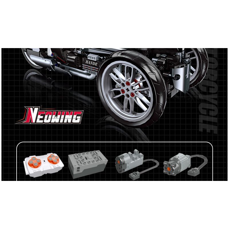 JIESTAR 91024 non  XE MÁY BA BÁNH HONDA NEWING bộ đồ chơi xếp lắp ráp ghép mô hình Motorcycle Motorbike HONDA NEO WING Xe Hai Bánh 996 khối