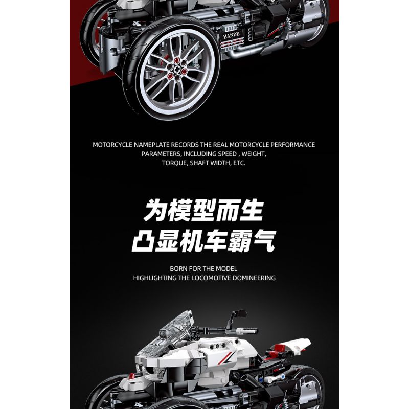 JIESTAR 91024 non  XE MÁY BA BÁNH HONDA NEWING bộ đồ chơi xếp lắp ráp ghép mô hình Motorcycle Motorbike HONDA NEO WING Xe Hai Bánh 996 khối