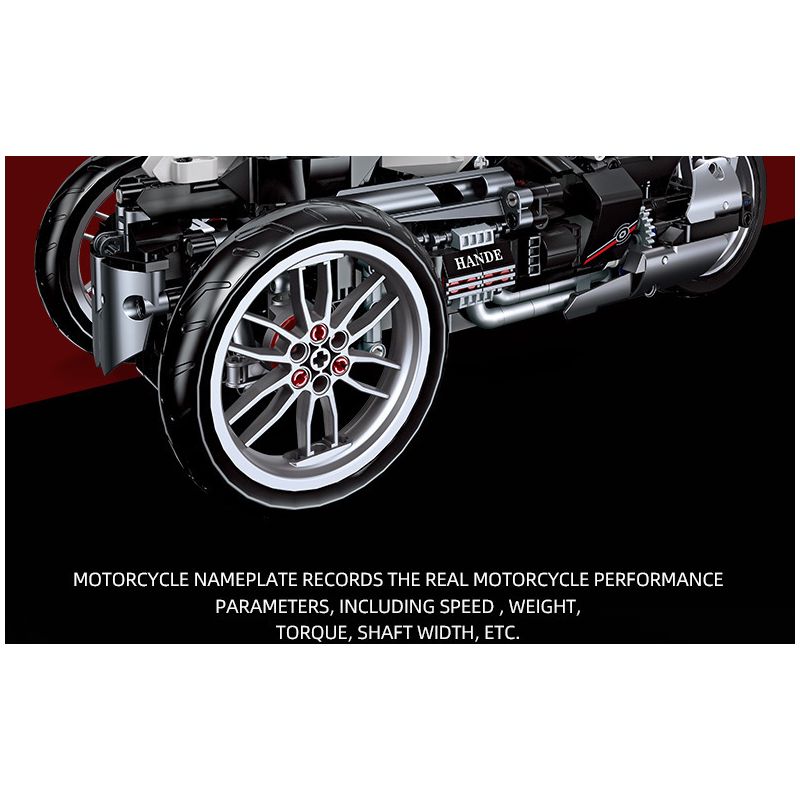 JIESTAR 91024 non  XE MÁY BA BÁNH HONDA NEWING bộ đồ chơi xếp lắp ráp ghép mô hình Motorcycle Motorbike HONDA NEO WING Xe Hai Bánh 996 khối