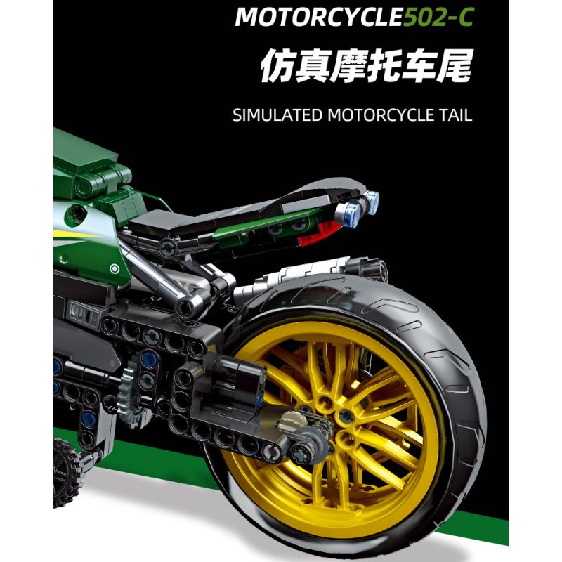 JIESTAR 91022 non  BENELLI 502C bộ đồ chơi xếp lắp ráp ghép mô hình  Kỹ Thuật Công Nghệ Cao Mô Hình Phương Tiện 765 khối