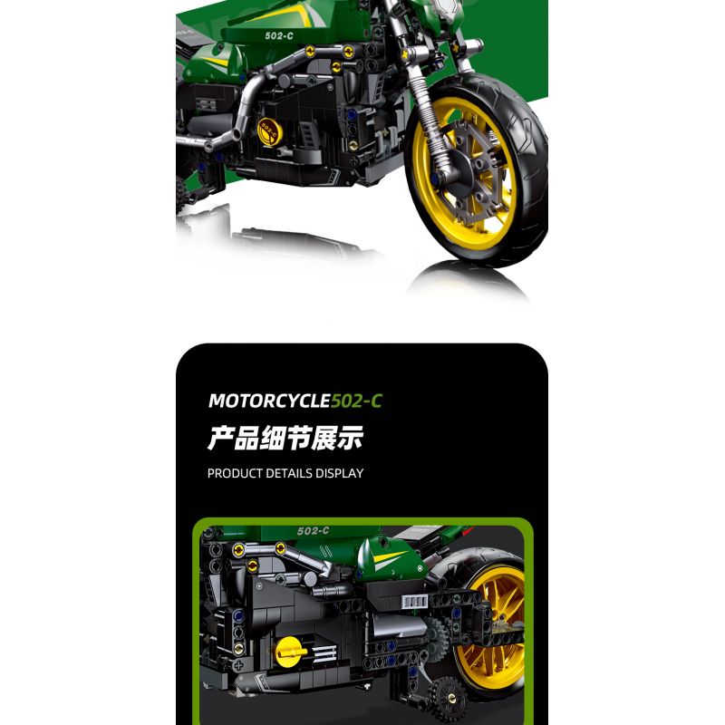 JIESTAR 91022 non  BENELLI 502C bộ đồ chơi xếp lắp ráp ghép mô hình  Kỹ Thuật Công Nghệ Cao Mô Hình Phương Tiện 765 khối